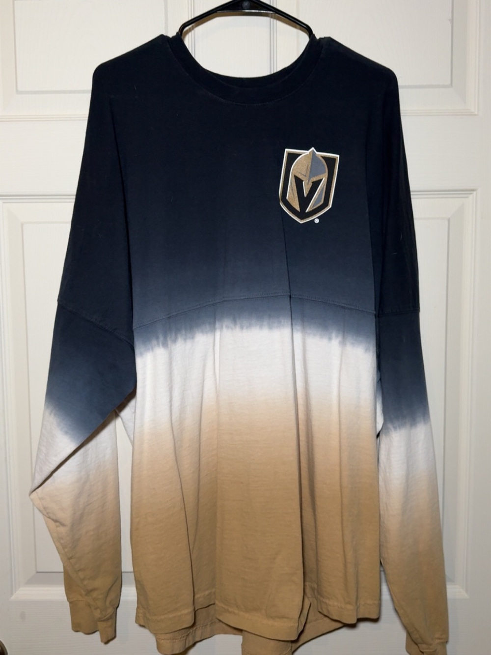 Fanatics Vegas Golden Knights Ombre Long-Sleeve Shirt - Black & Tan